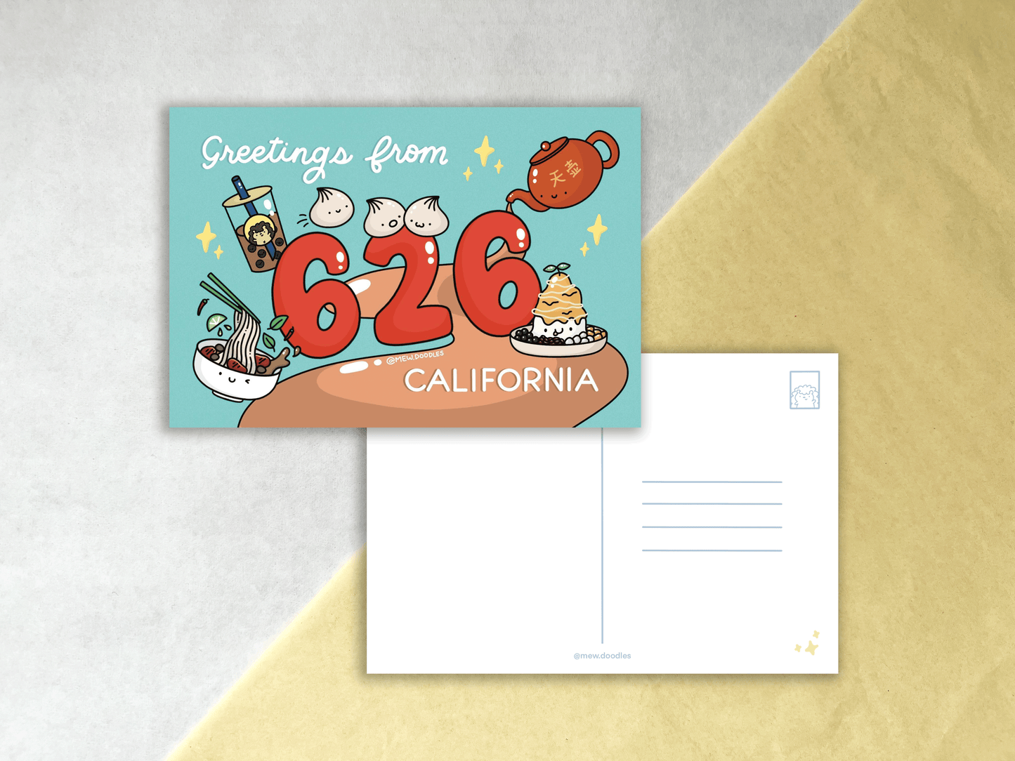 Greetings from 626 Mini Print Postcard
