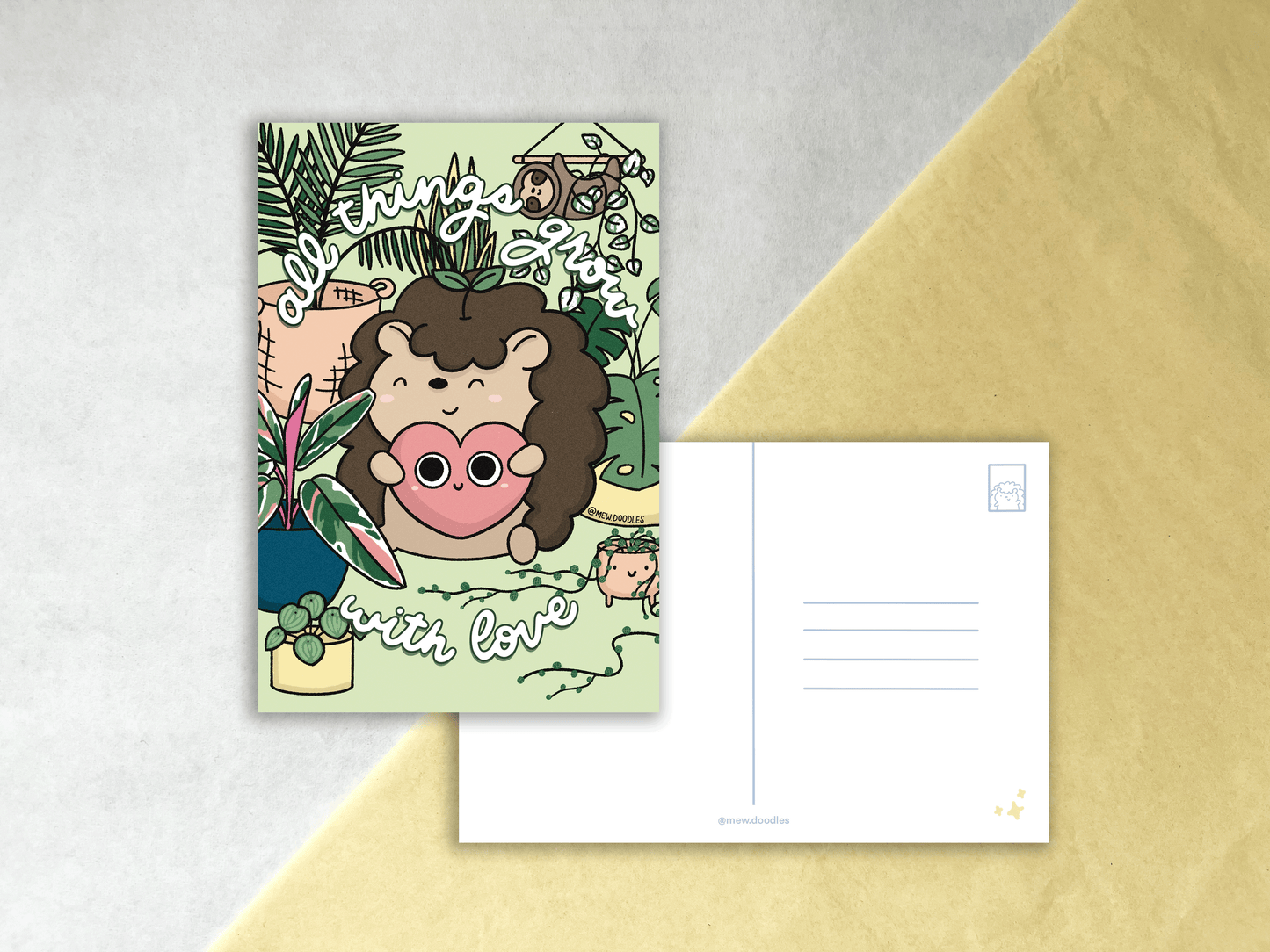 All Things Grow with Love Mini Print Postcard