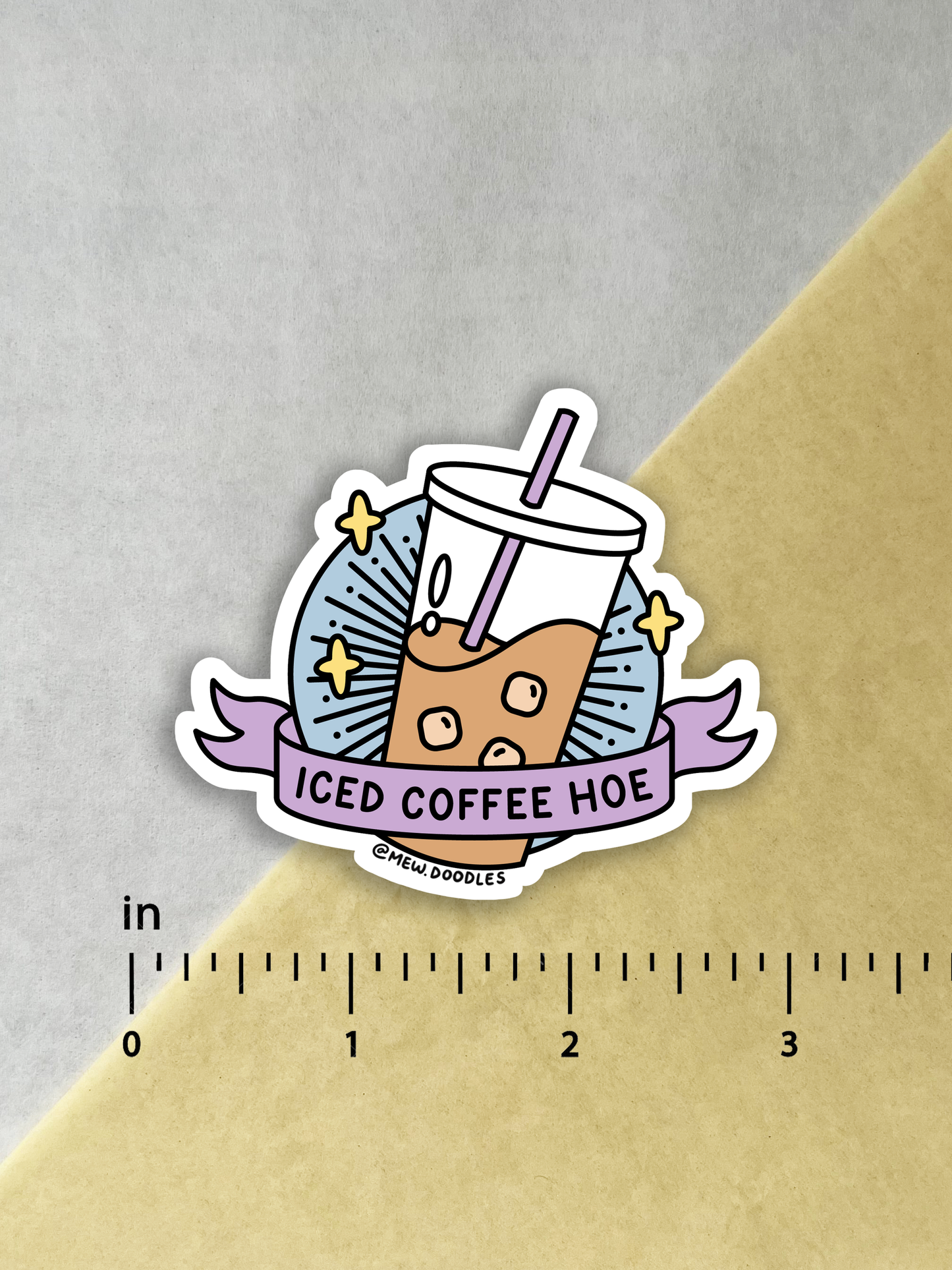 Iced Coffee Hoe Vinyl Sticker