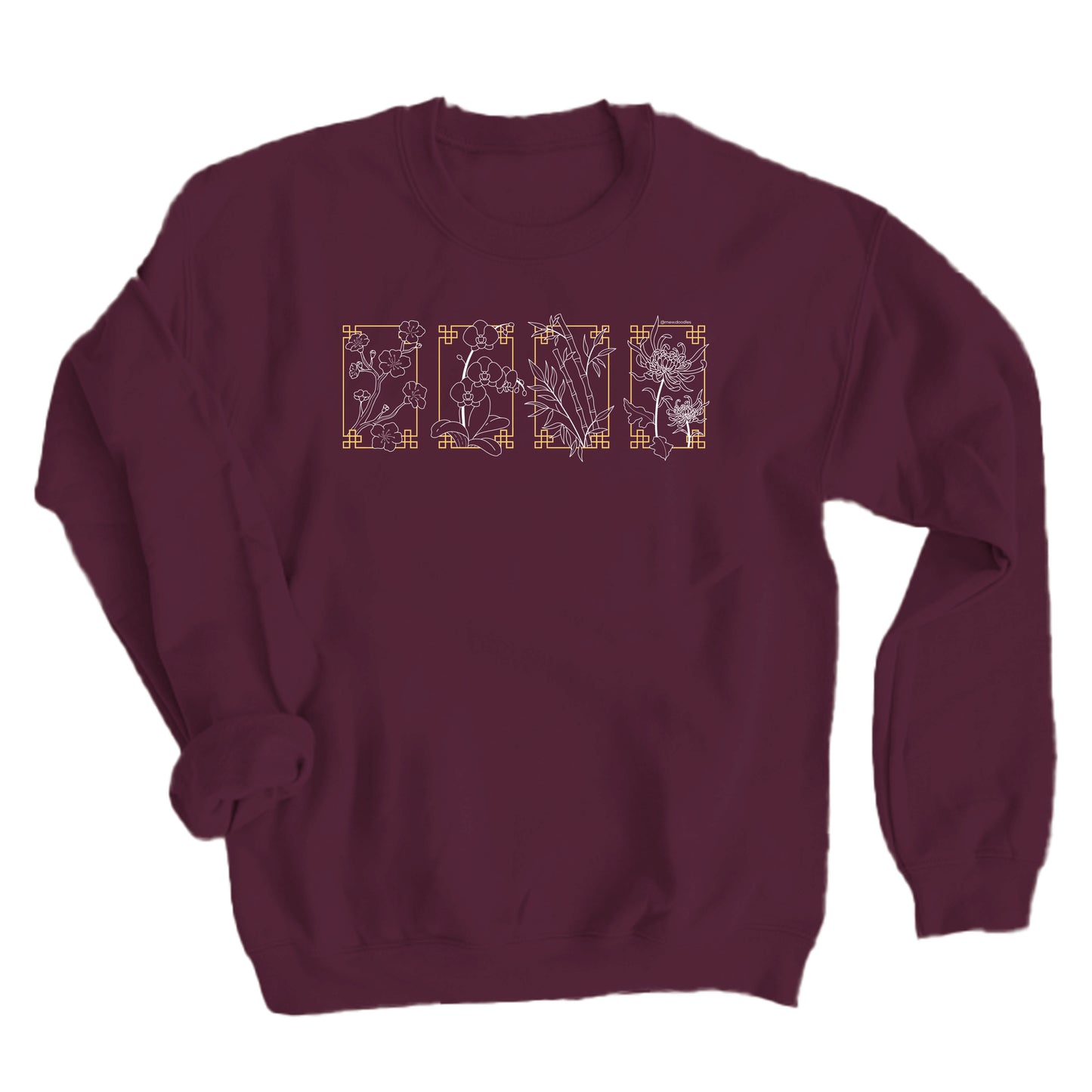 4 Gentlemen Front Print Unisex Crewneck