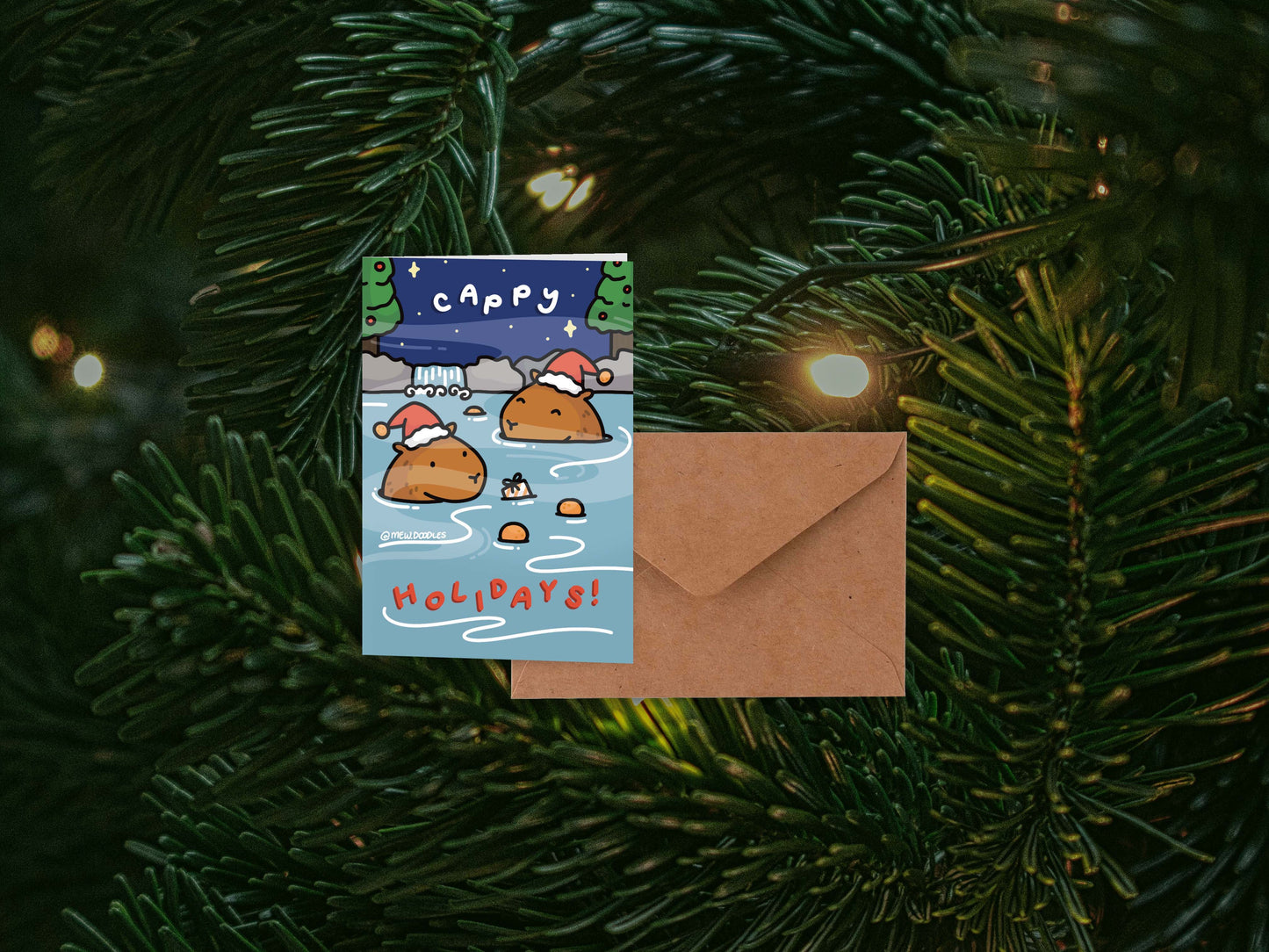 Cappy Holidays Mini Greeting Card
