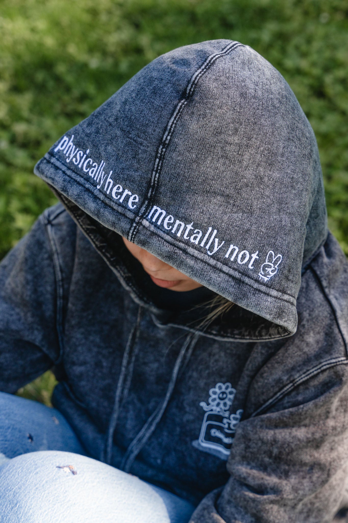 Home Dissociation Association Unisex Hoodie with Hood Embroidery