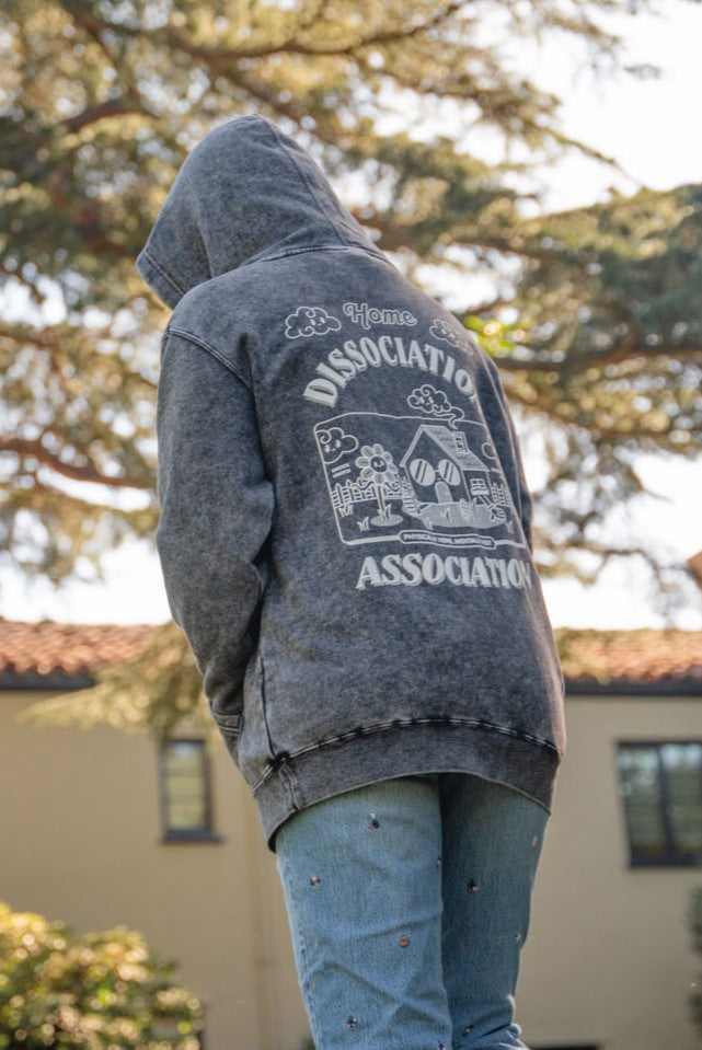 Home Dissociation Association Unisex Hoodie with Hood Embroidery