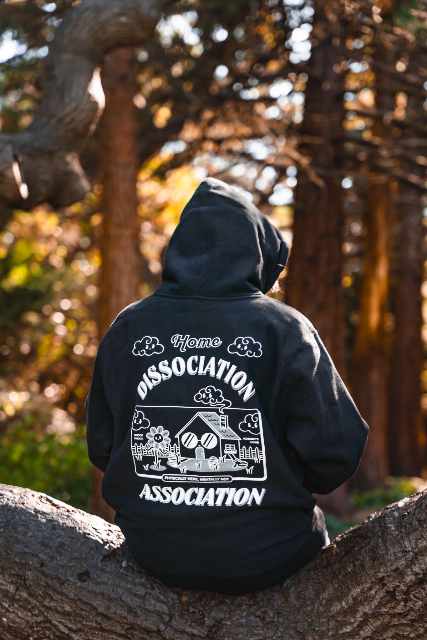 Home Dissociation Association Unisex Hoodie with Hood Embroidery