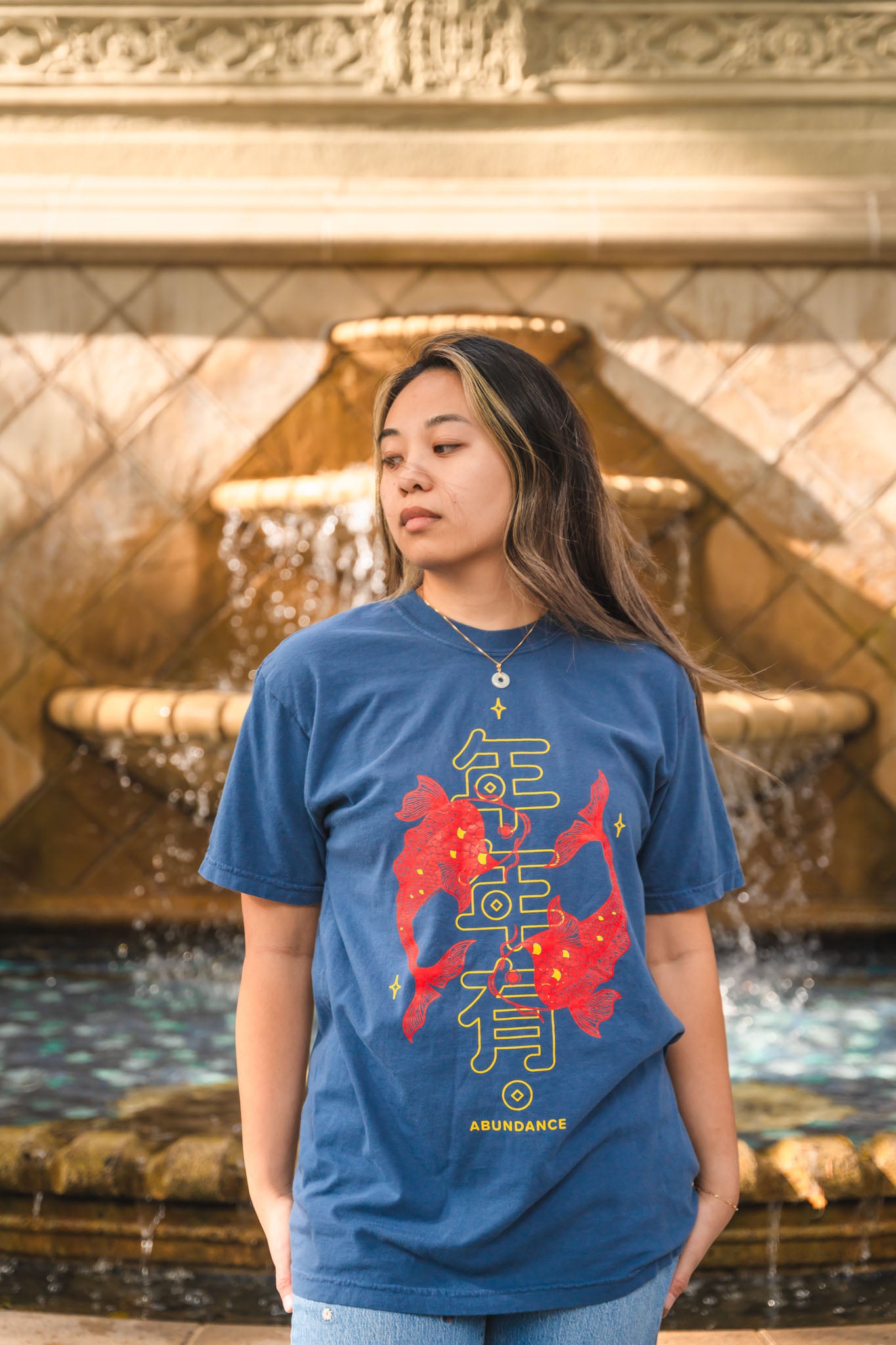 Koi Abundance Front Print Unisex Short Sleeve Shirt