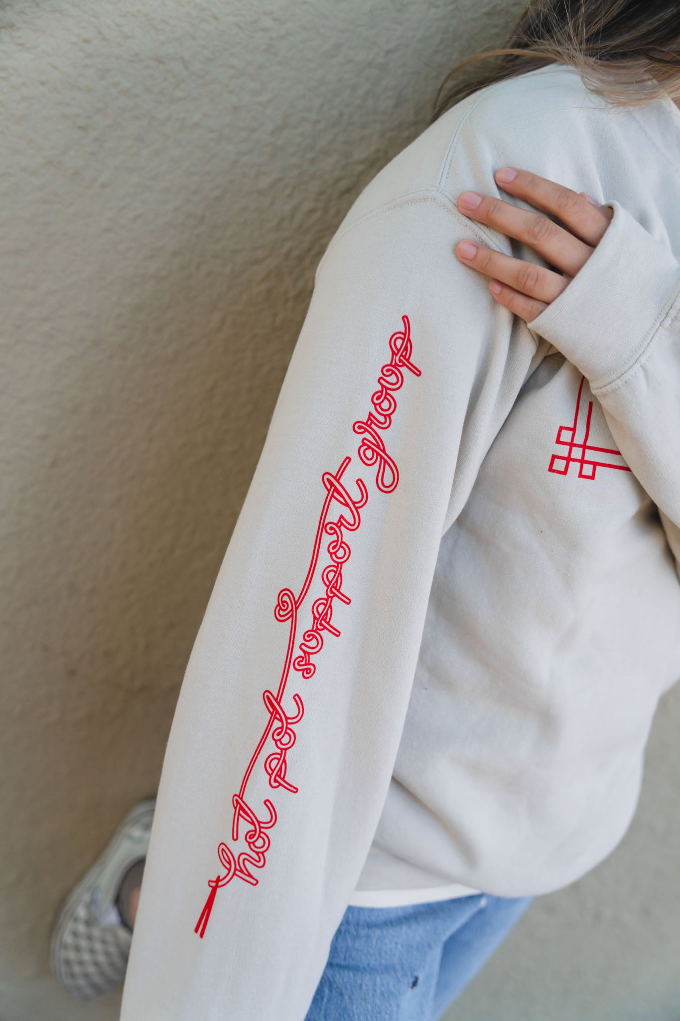 Hot Pot Support Group Front & Back Unisex Crewneck