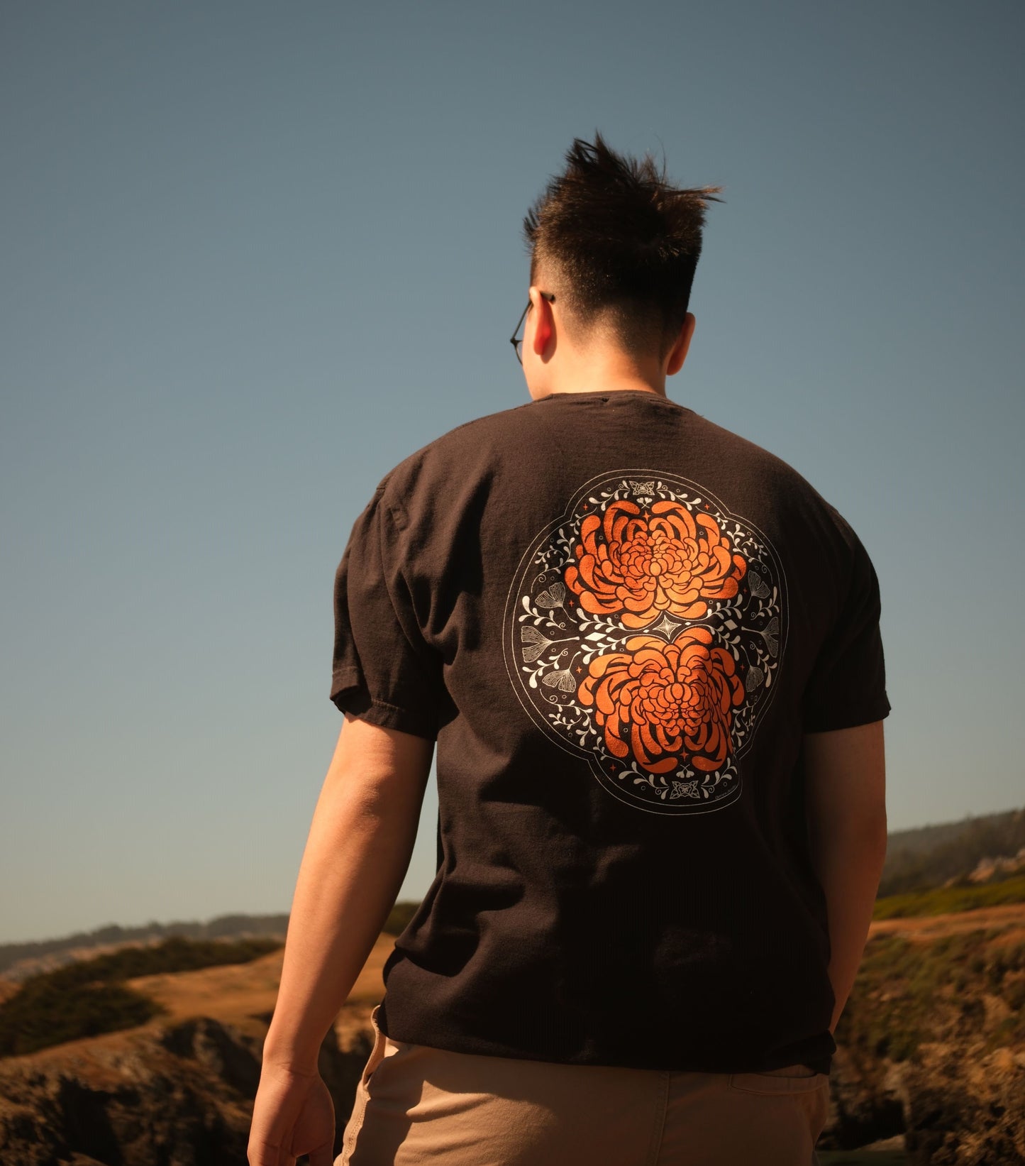 Chrysanthemum Front & Back Design Unisex Short Sleeve Shirt