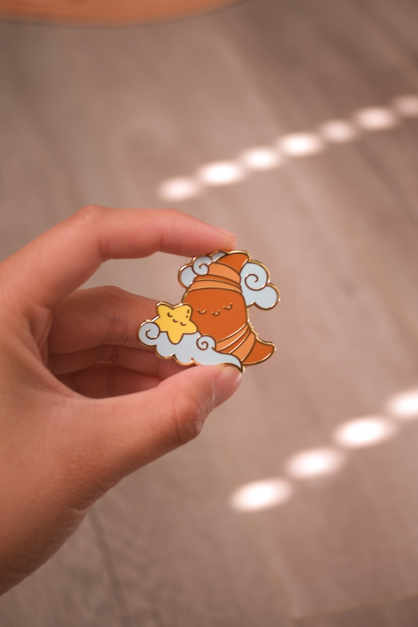 Croissant Moon Hard Enamel Pin
