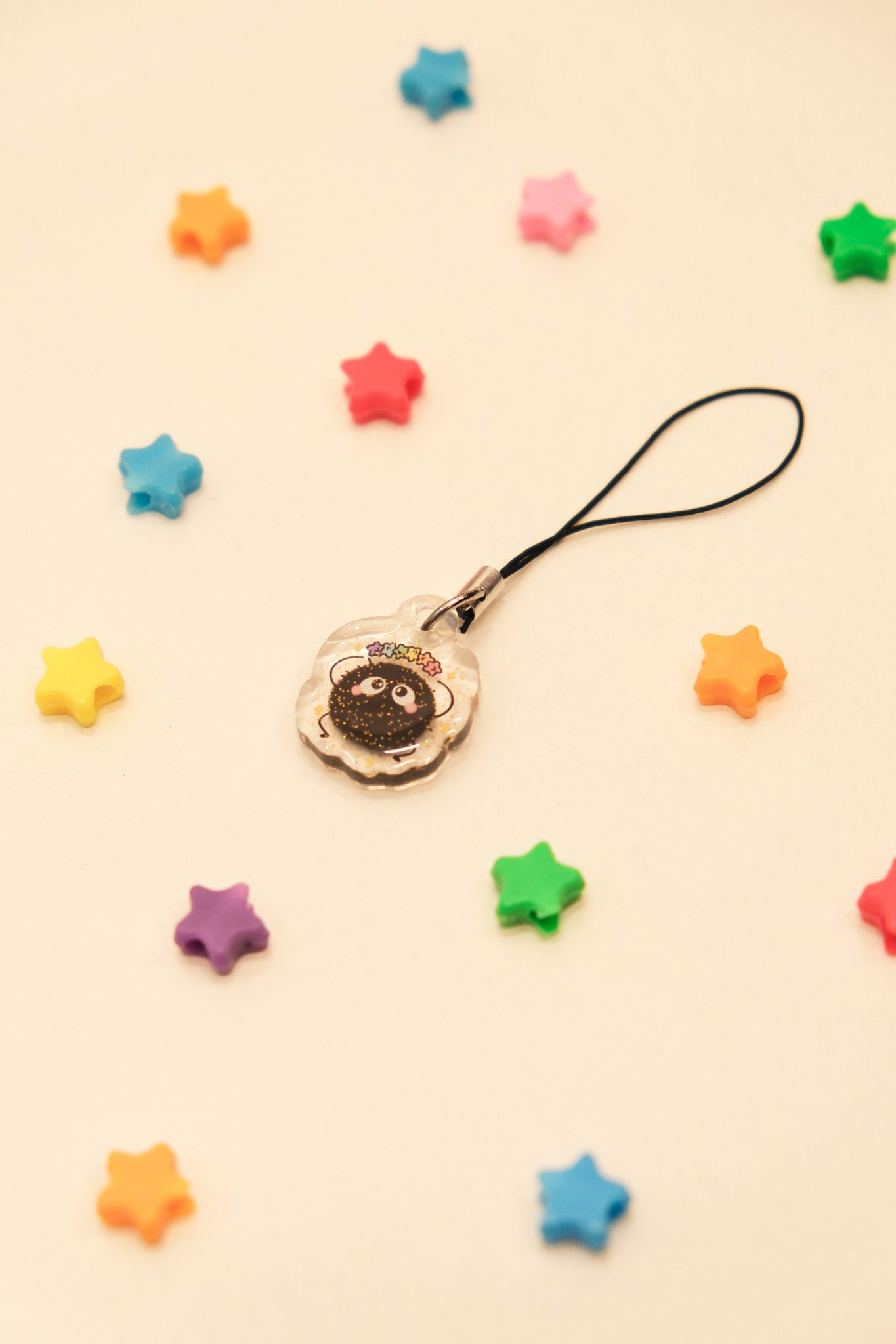 Soot Sprite Glitter Epoxy Charm