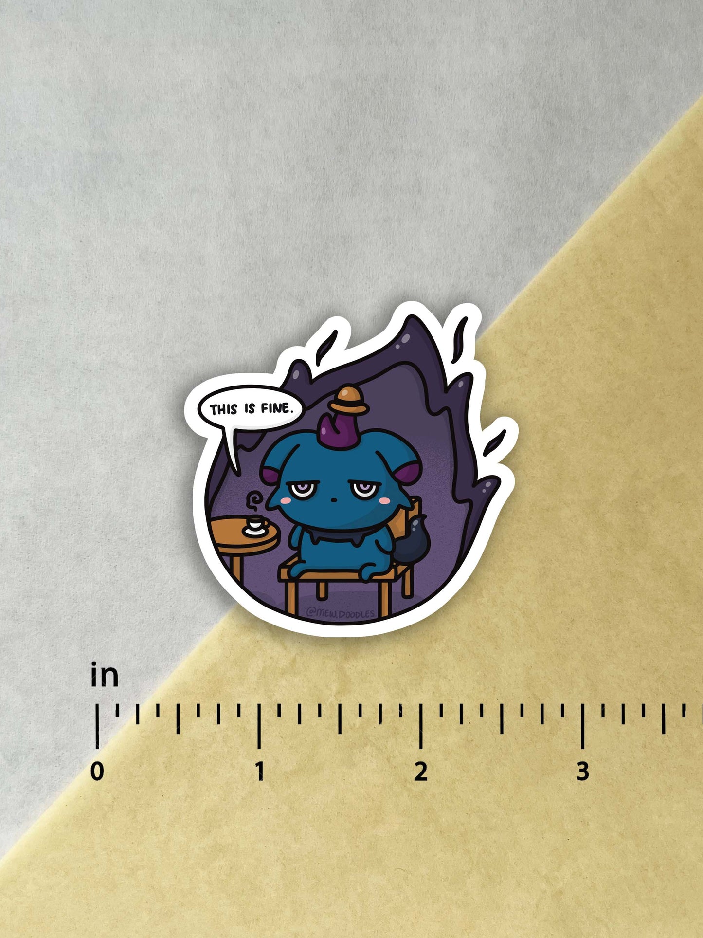 Depresso This is Fine Vinyl Sticker