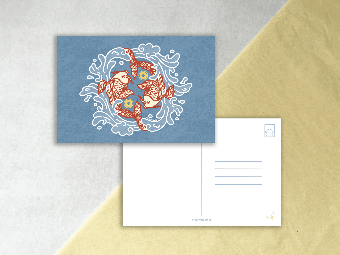 Koi Mini Print Postcard