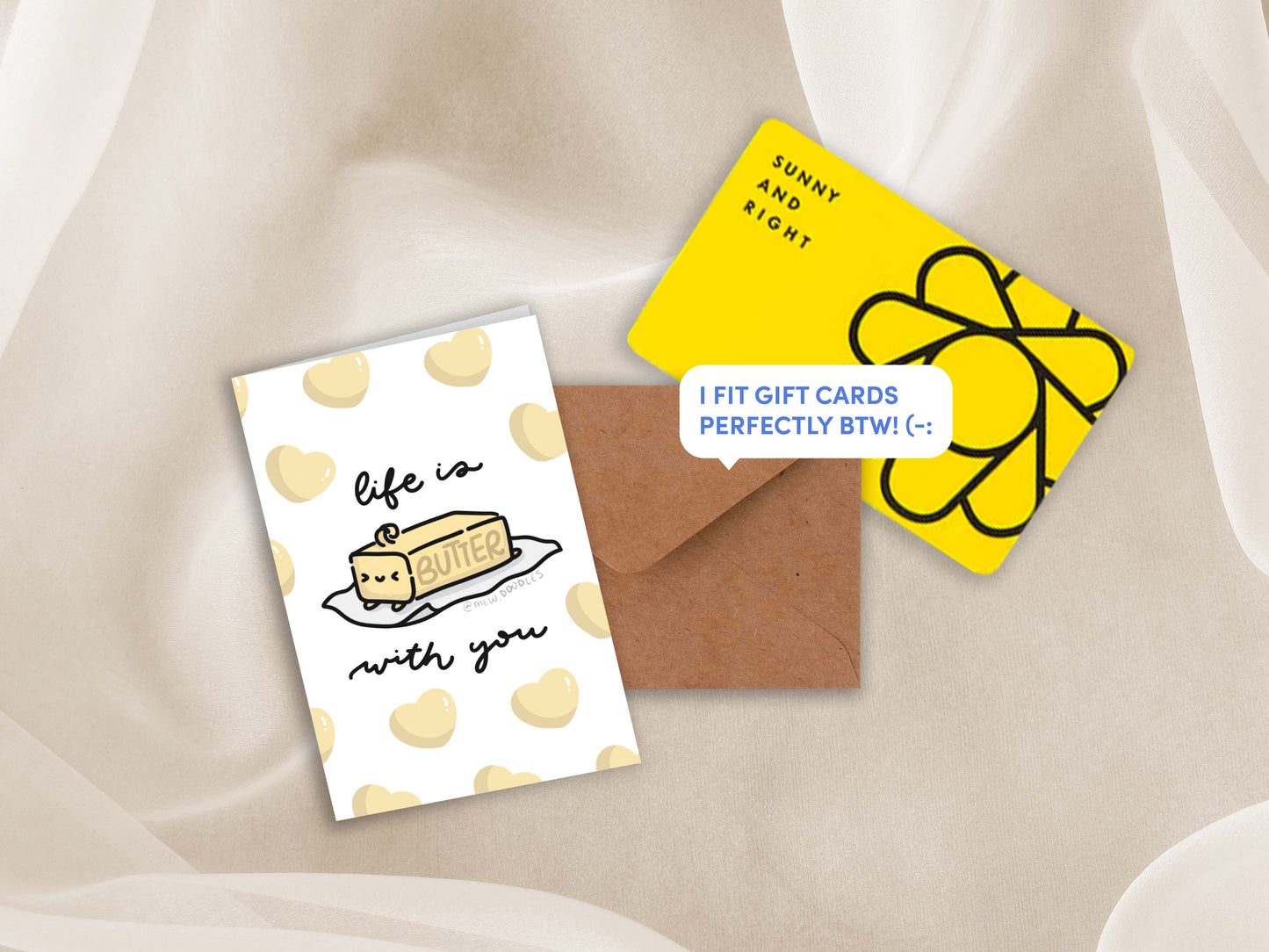 Life is Butter With You Mini Greeting Card