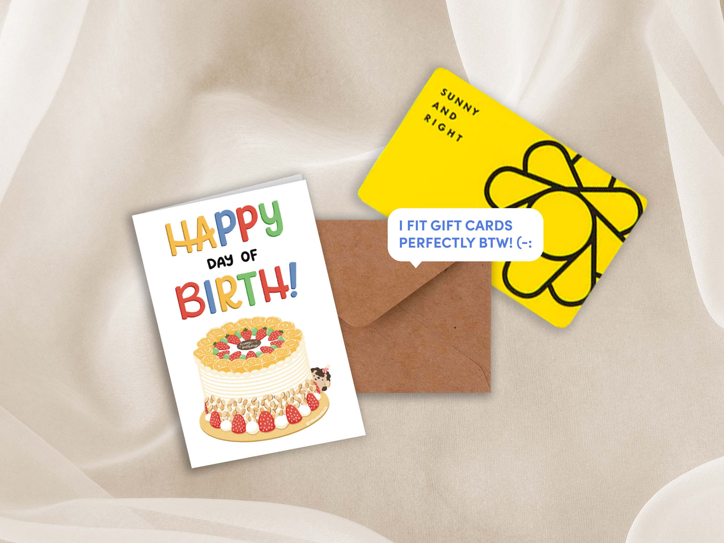 Happy Day of Birth Mini Greeting Card