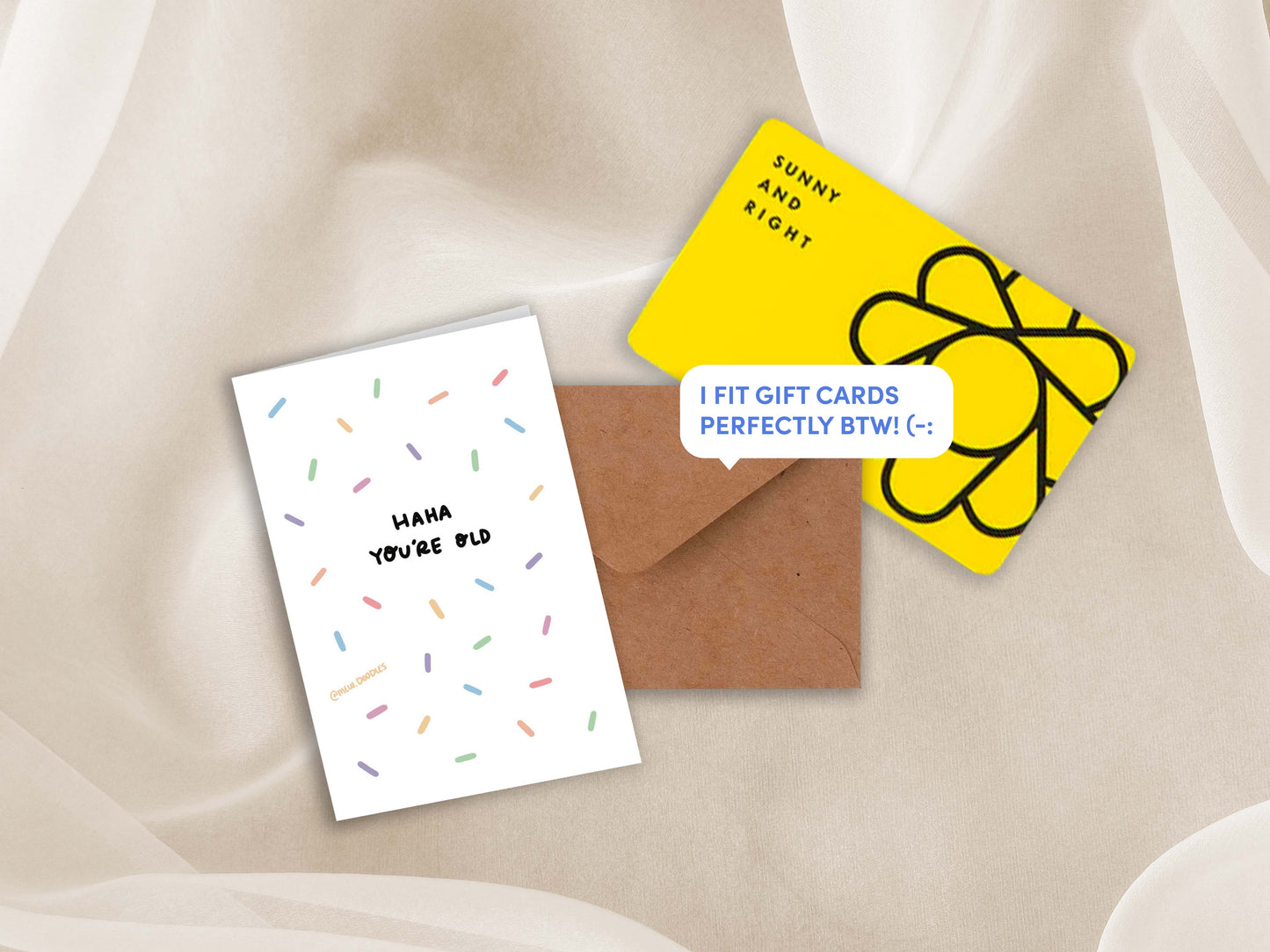 Haha You're Old Birthday Mini Greeting Card