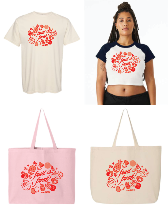 Fruit Freak Unisex Short Sleeve Shirt / Baby Tee / Tote Bag