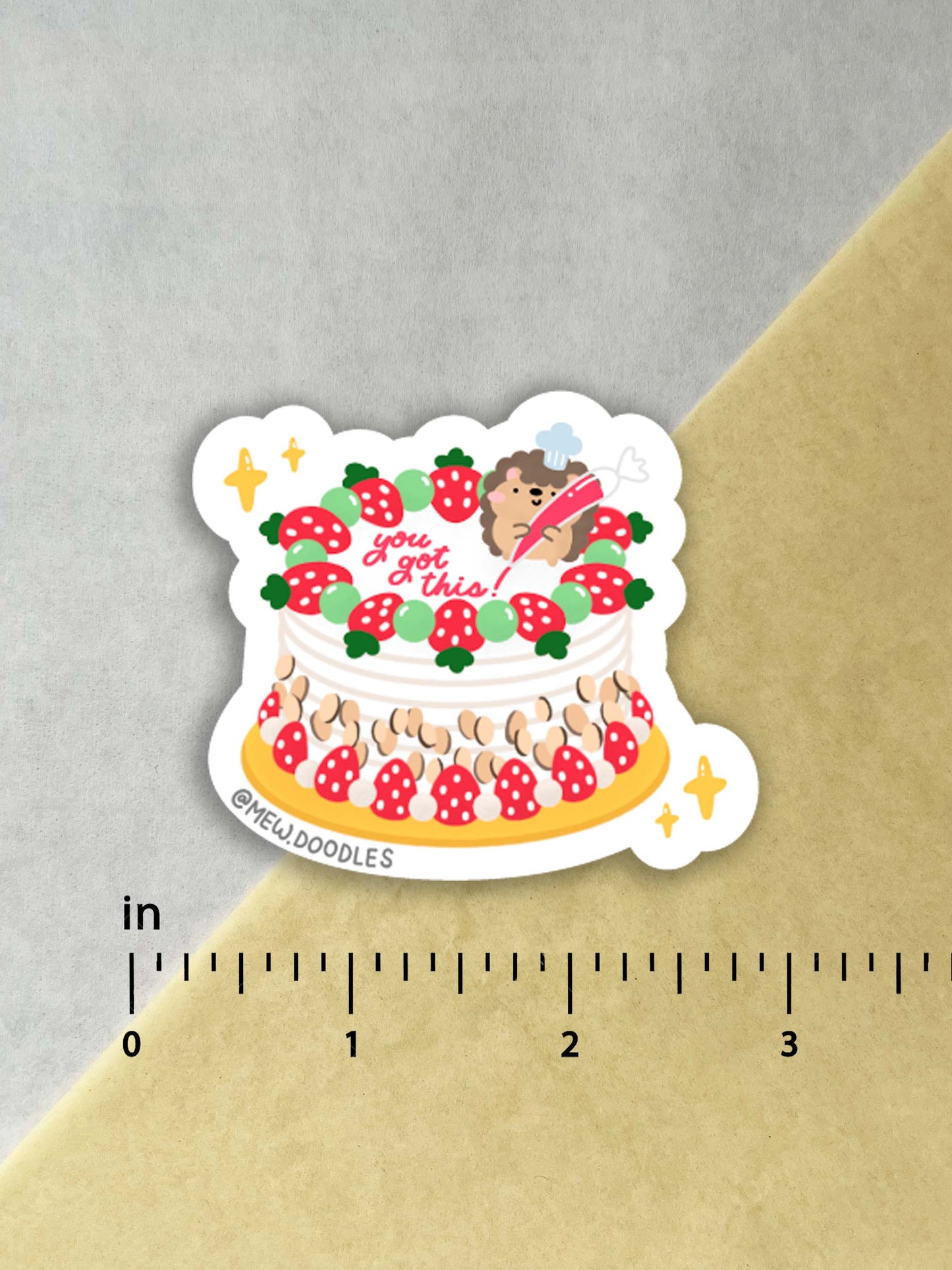 Hedgie Cake Vinyl Sticker