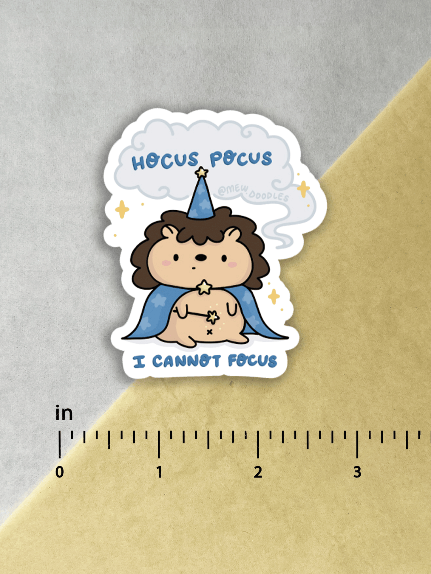 Hocus Pocus I Cannot Focus Hog Vinyl Sticker