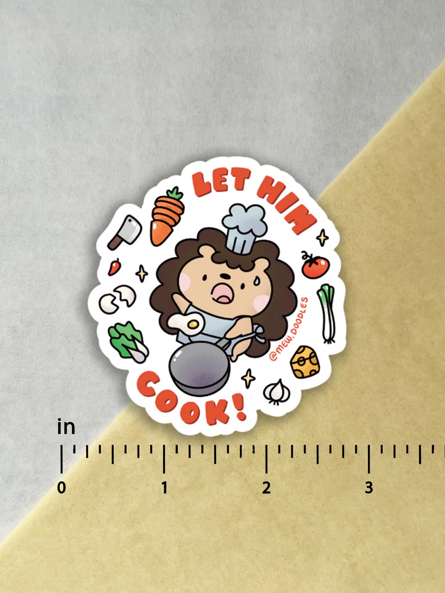 Let Him (Hedgie) Cook! Vinyl Sticker