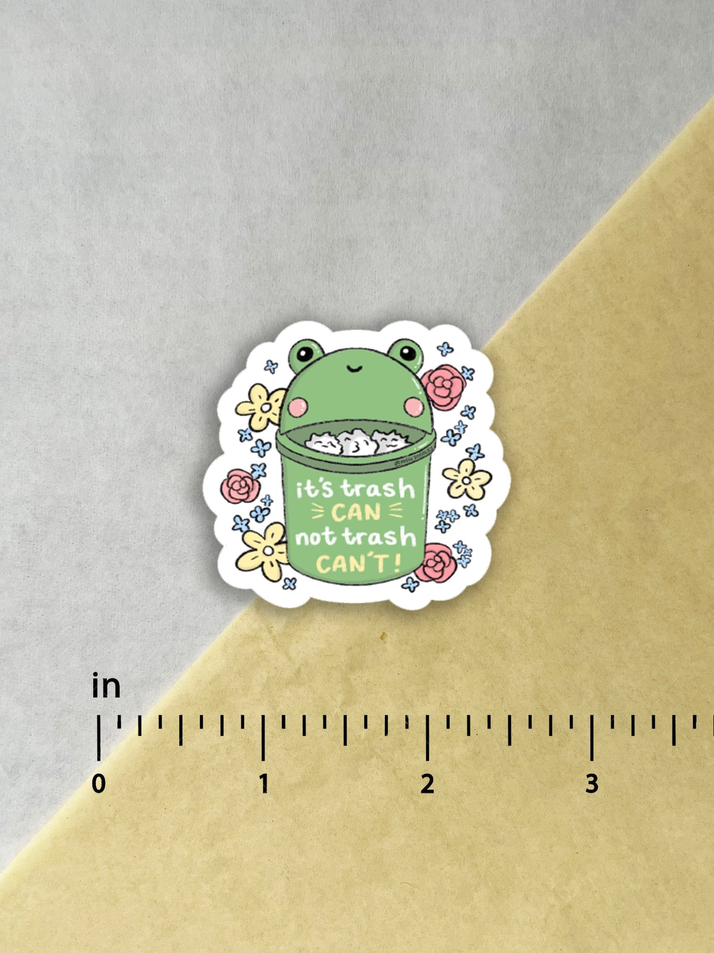 Trash Can Animals Vinyl Sticker