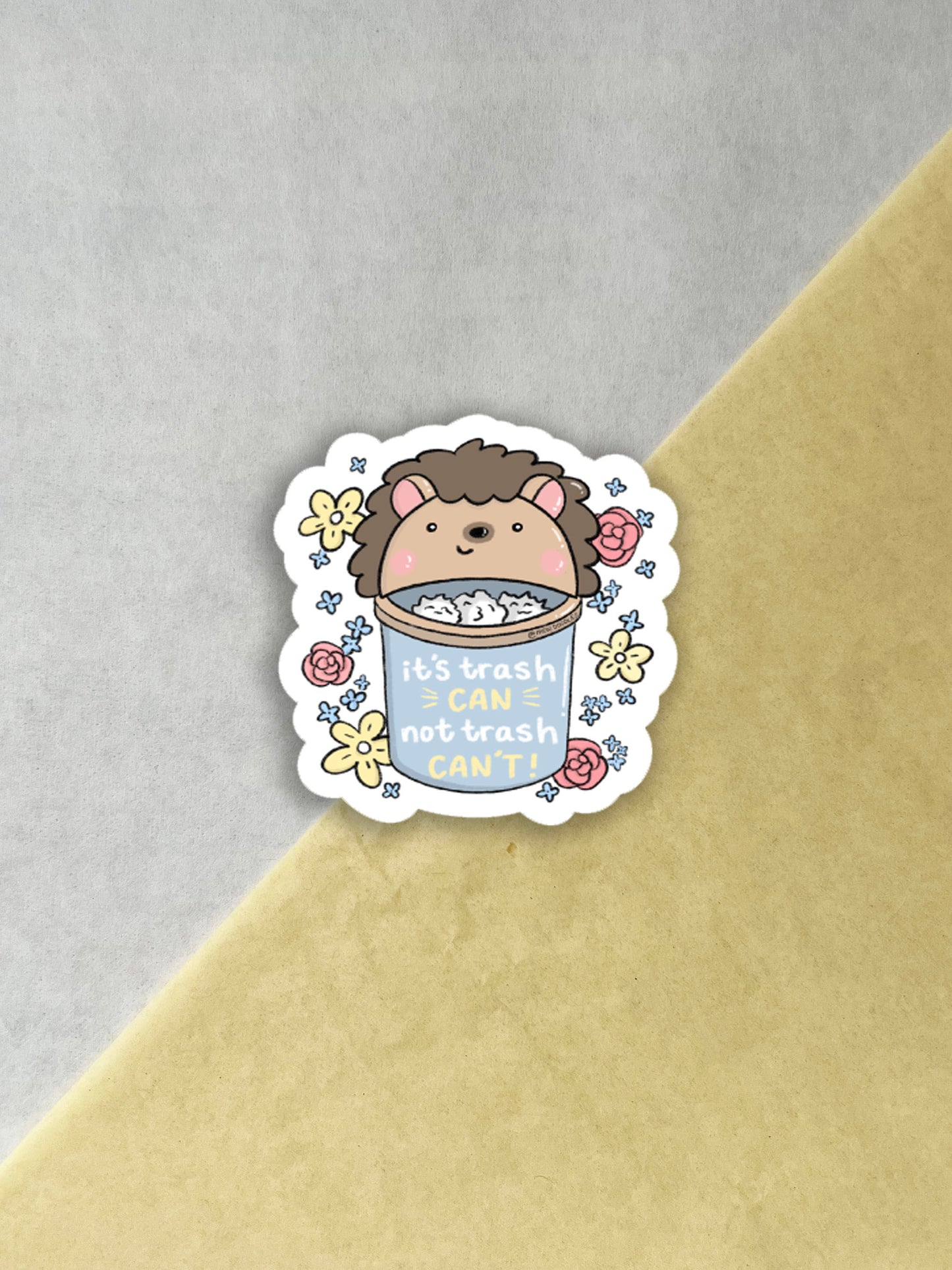 Trash Can Animals Vinyl Sticker