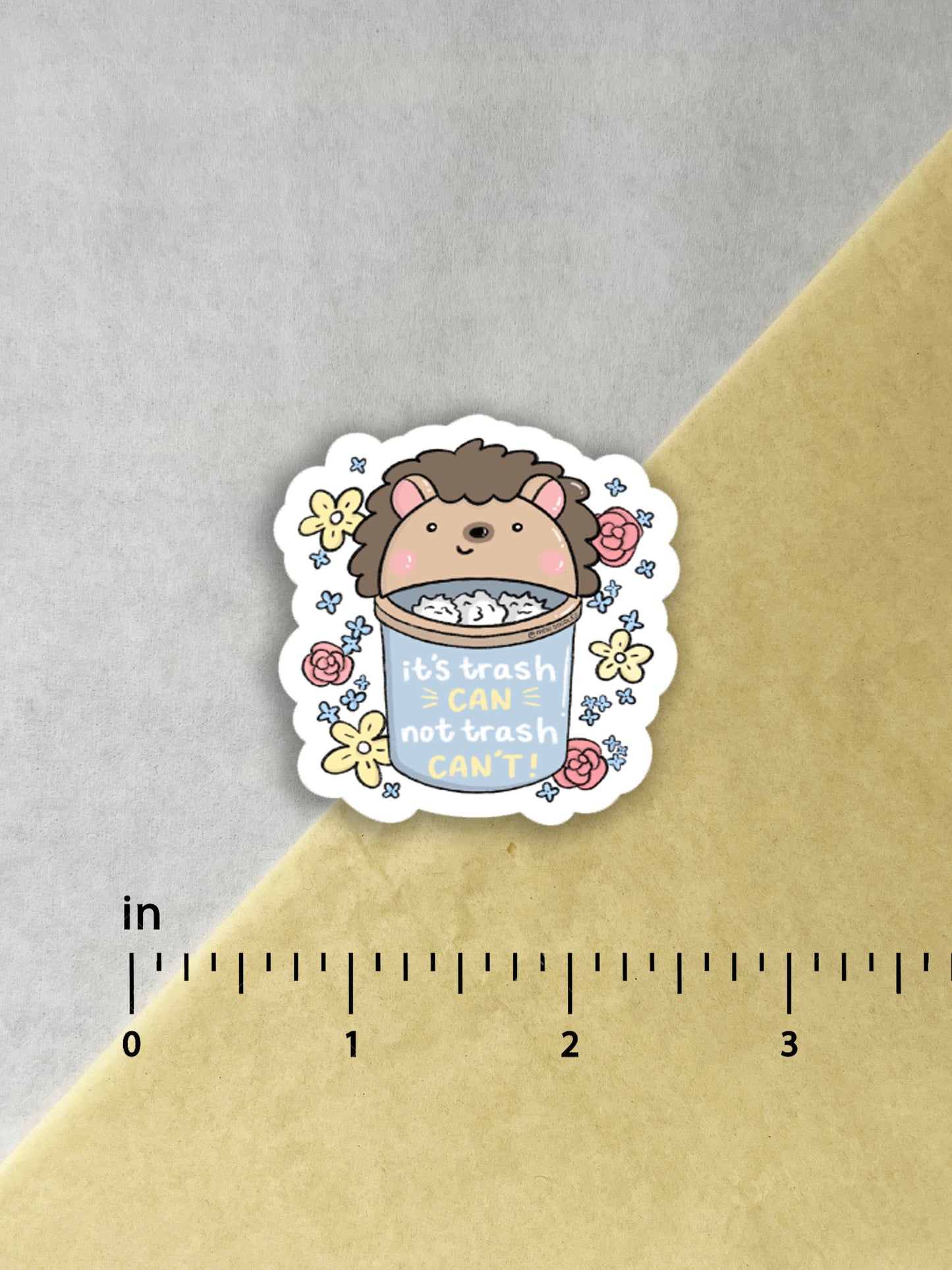 Trash Can Animals Vinyl Sticker