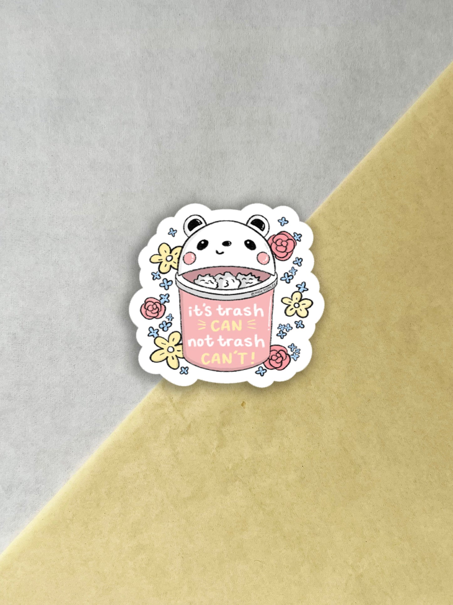 Trash Can Animals Vinyl Sticker