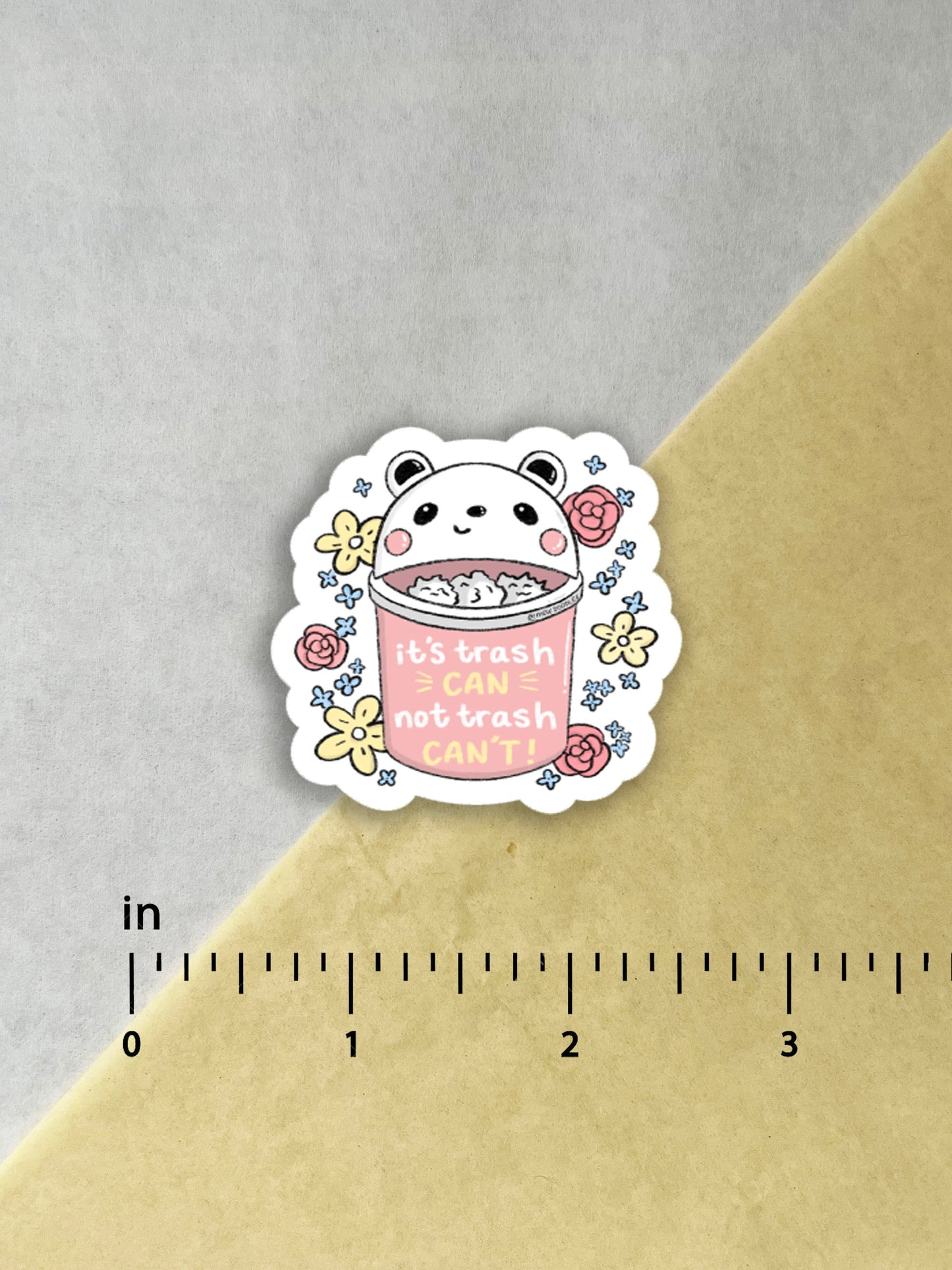 Trash Can Animals Vinyl Sticker