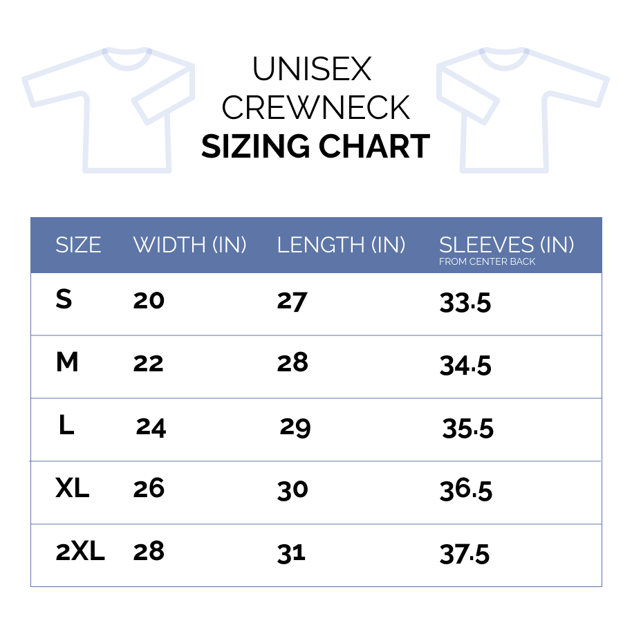[PREORDER - shipping mid October] Cà Phê Crew Front, Back, and Sleeve Design Unisex Crew Neck
