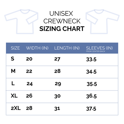[PREORDER - shipping mid October] Cà Phê Crew Front, Back, and Sleeve Design Unisex Crew Neck