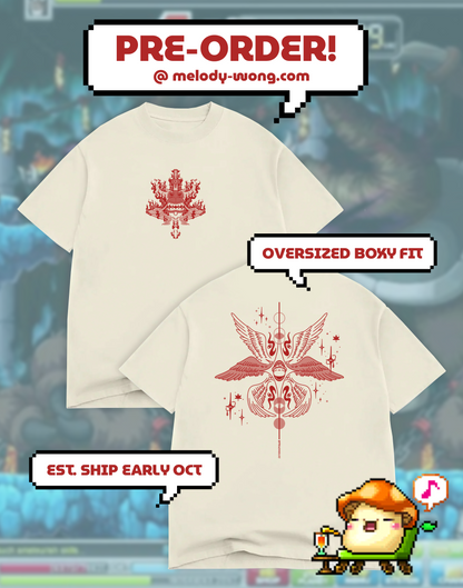 [PRE-ORDER] Happy Mapling Front & Back Design Oversized Boxy T-Shirt