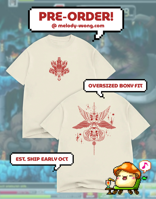 [PRE-ORDER] Happy Mapling Front & Back Design Oversized Boxy T-Shirt