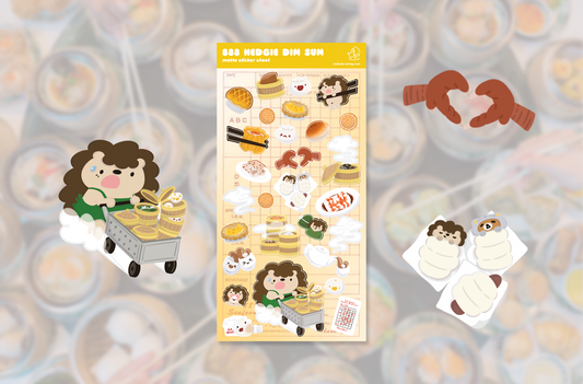 888 Hedgie Dim Sum Matte Sticker Sheet