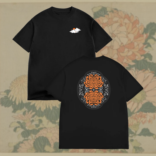 Chrysanthemum Front & Back Design Unisex Short Sleeve Shirt