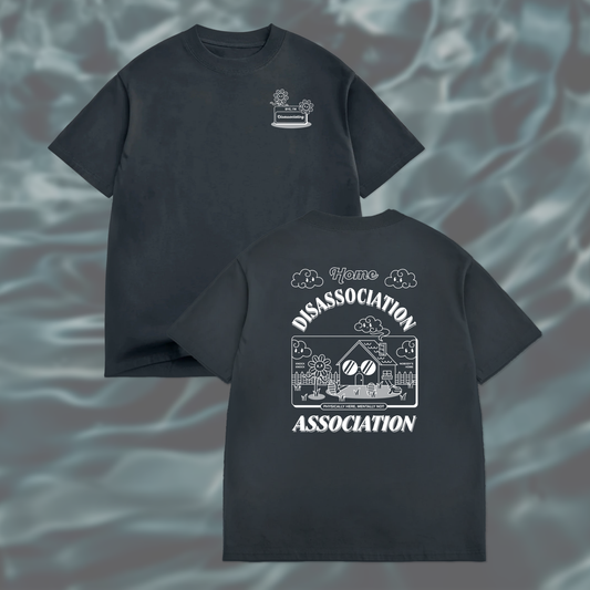 Home Dissociation Association Front & Back Design Oversized Boxy T-Shirt