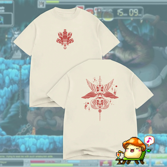 Happy Mapling Front & Back Design Oversized Boxy T-Shirt