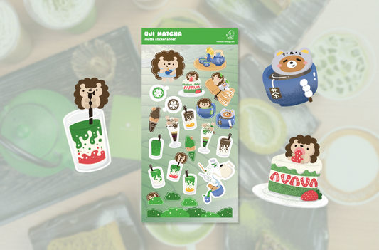 Uji Matcha Matte Sticker Sheet