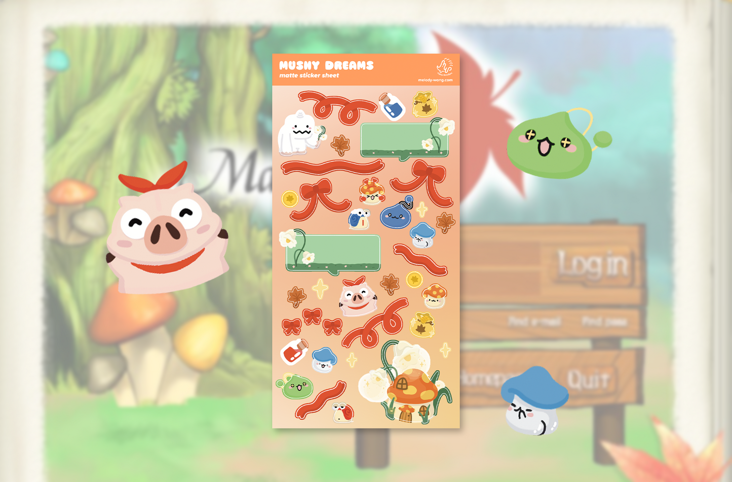 Mushy Dreams Maplestory Matte Sticker Sheet