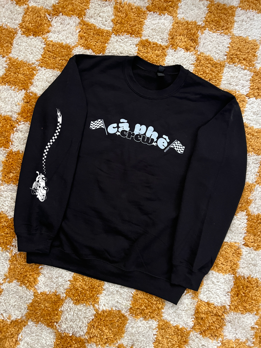 [PREORDER - shipping mid October] Cà Phê Crew Front, Back, and Sleeve Design Unisex Crew Neck