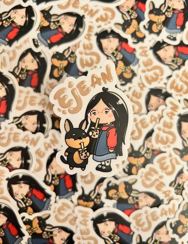 Custom Silly Pet + Pal Portrait Matte Vinyl Stickers