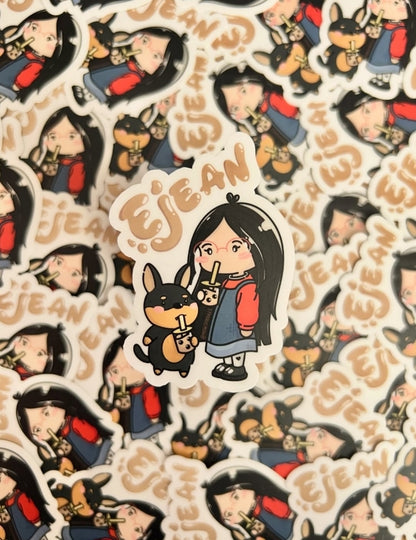 Custom Silly Pet + Pal Portrait Matte Vinyl Stickers