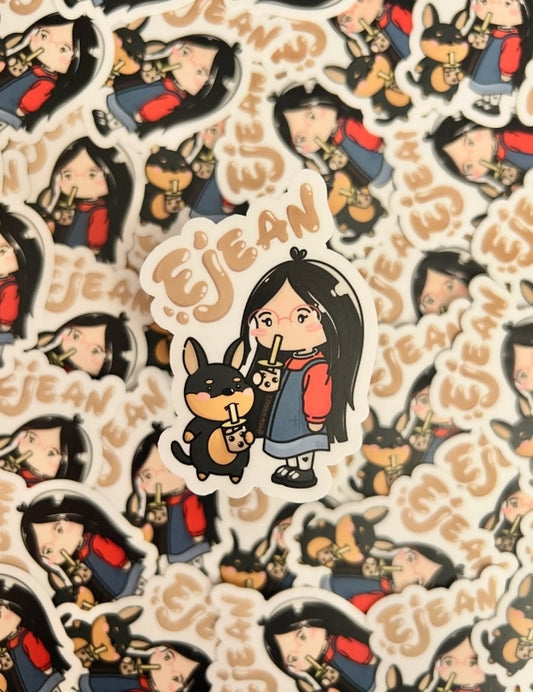 Custom Silly Pet + Pal Portrait Matte Vinyl Stickers