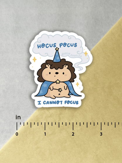 Hocus Pocus I Cannot Focus Hog Vinyl Sticker