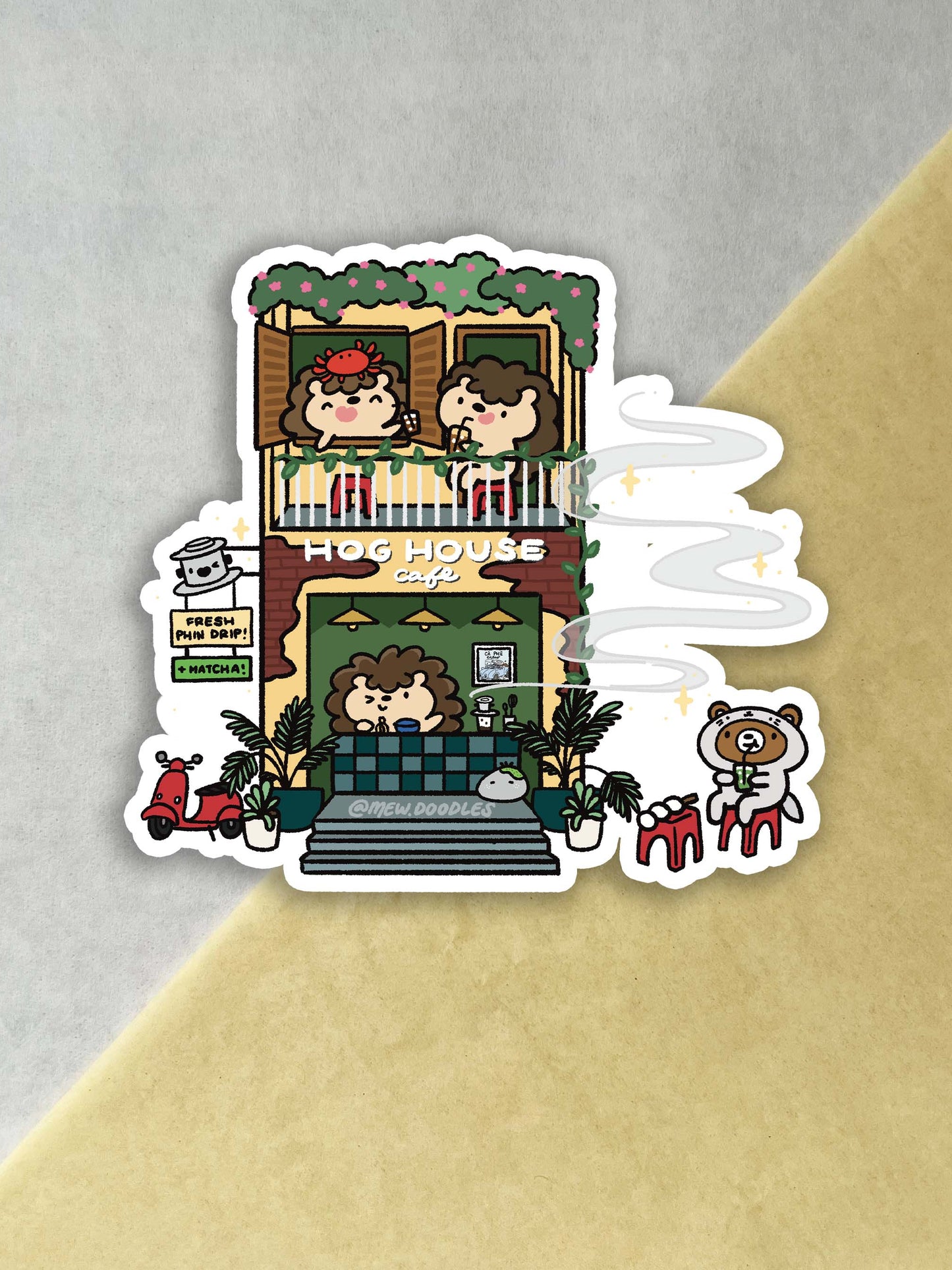 Hog House Cafe Vinyl Sticker