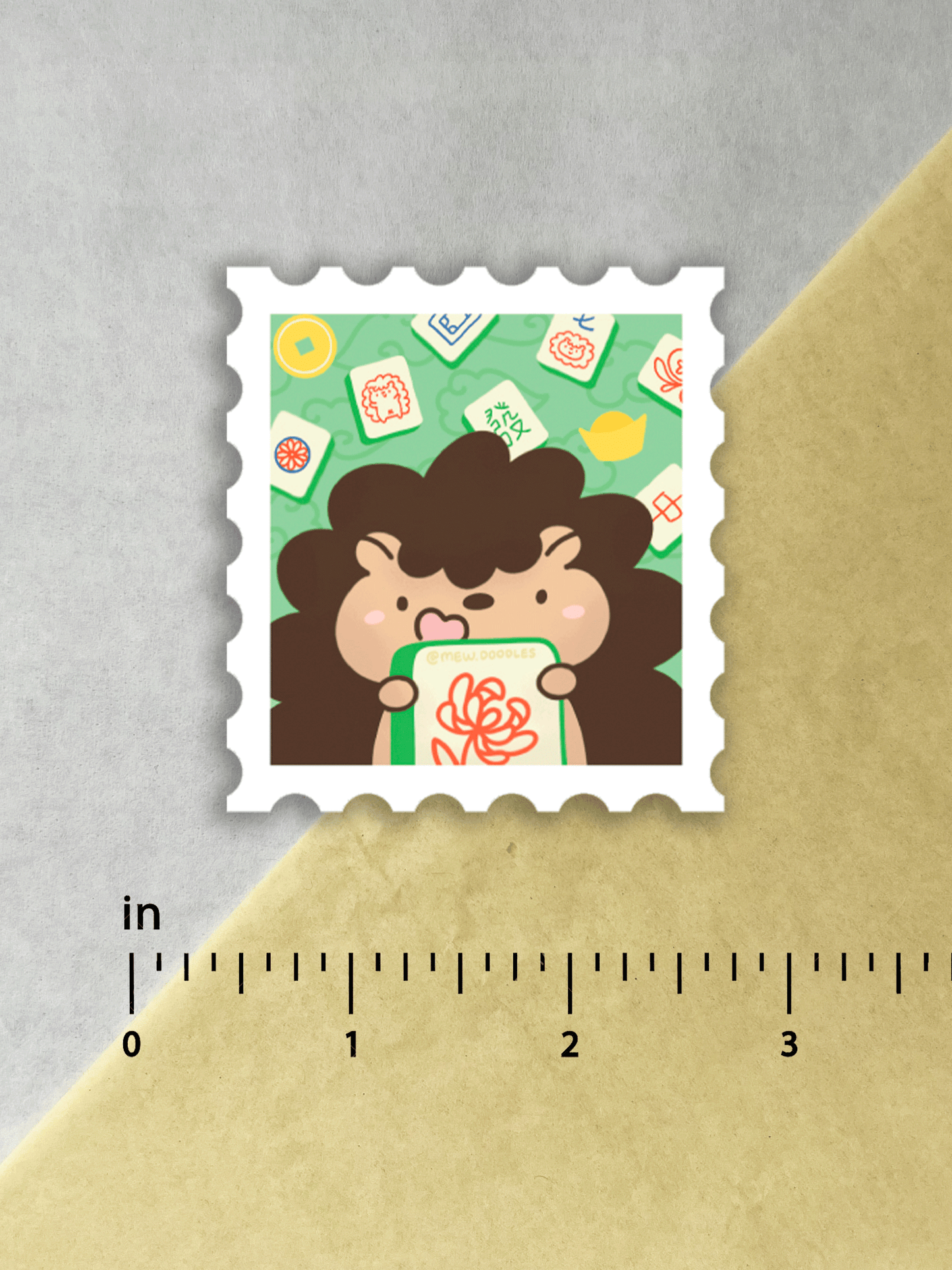 Mahjong Stamp Vinyl Sticker