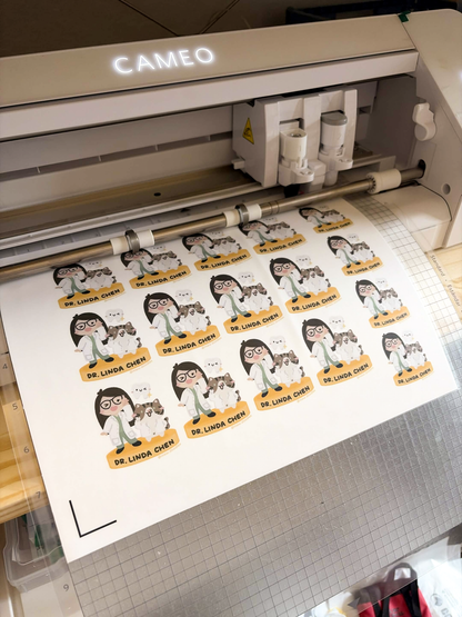 Custom Silly Pet + Pal Portrait Matte Vinyl Stickers